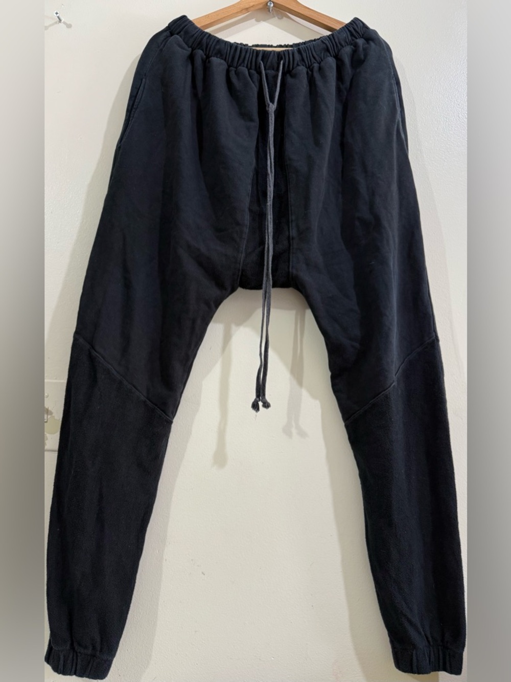Nomad Black Relaxed Drop-Crotch Joggers with Drawstring Waist